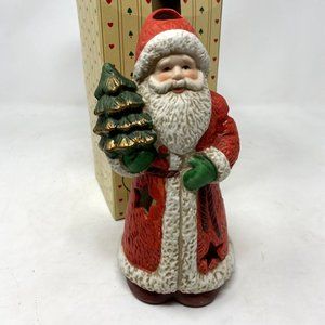 Porcelain Santa Candle Holder, 7.5" Made in Taiwan